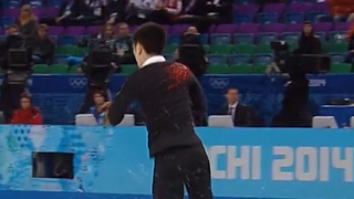 Figure Skater Yan Han Makes Weird Faces In Slow Motion
